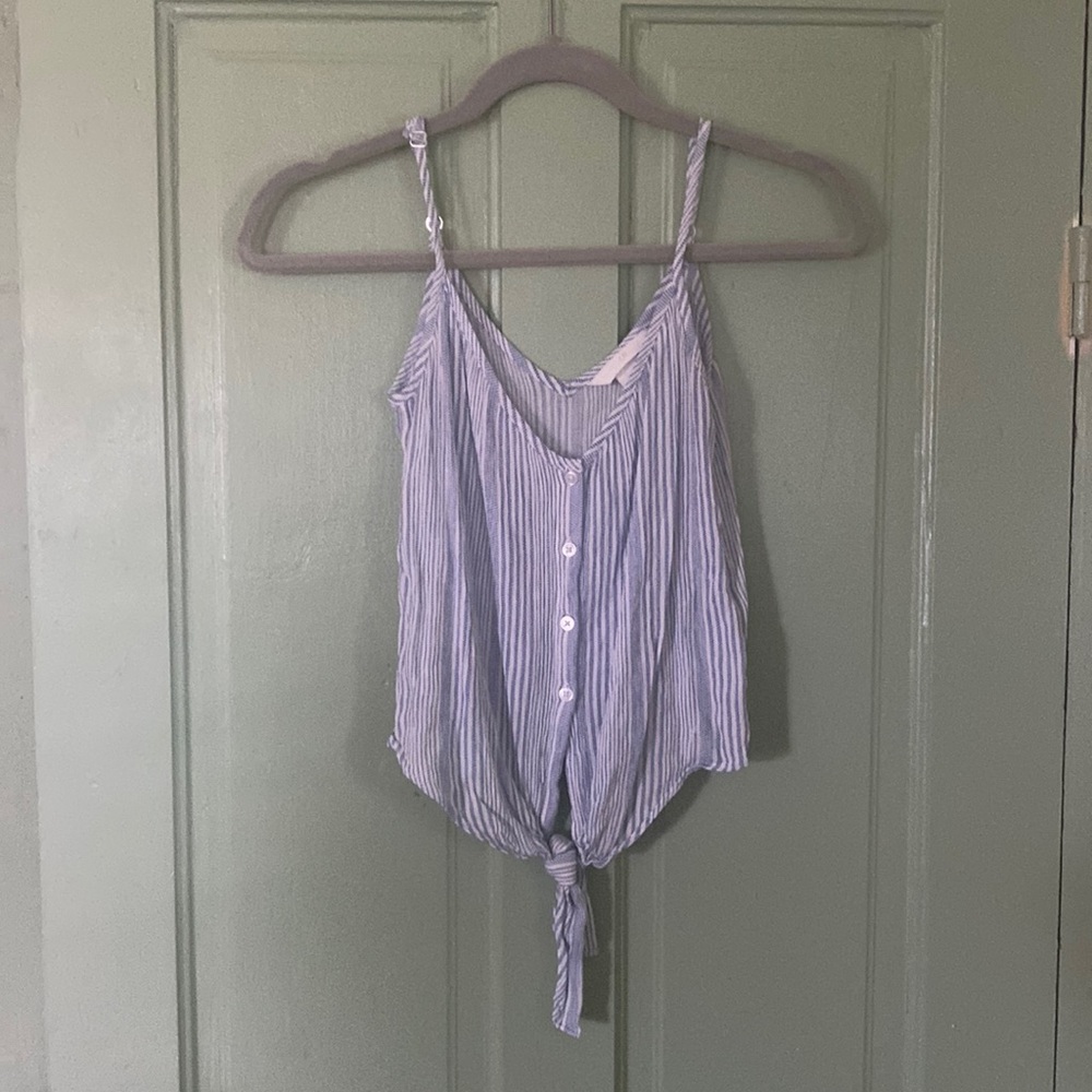 Button-down Tank with Tie Front Waistline by H&M